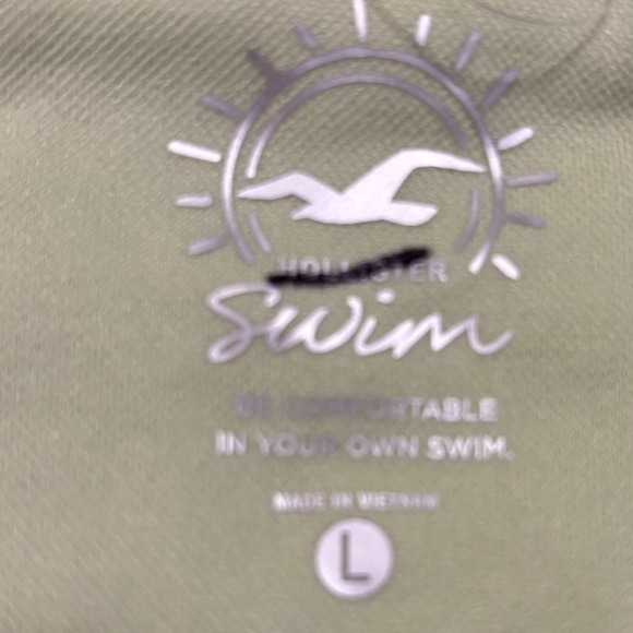 Hollister‎ High Leg Bikini Bottoms, Pale Green, Eyelet Swimsuit Large NWOT - Picture 4 of 9